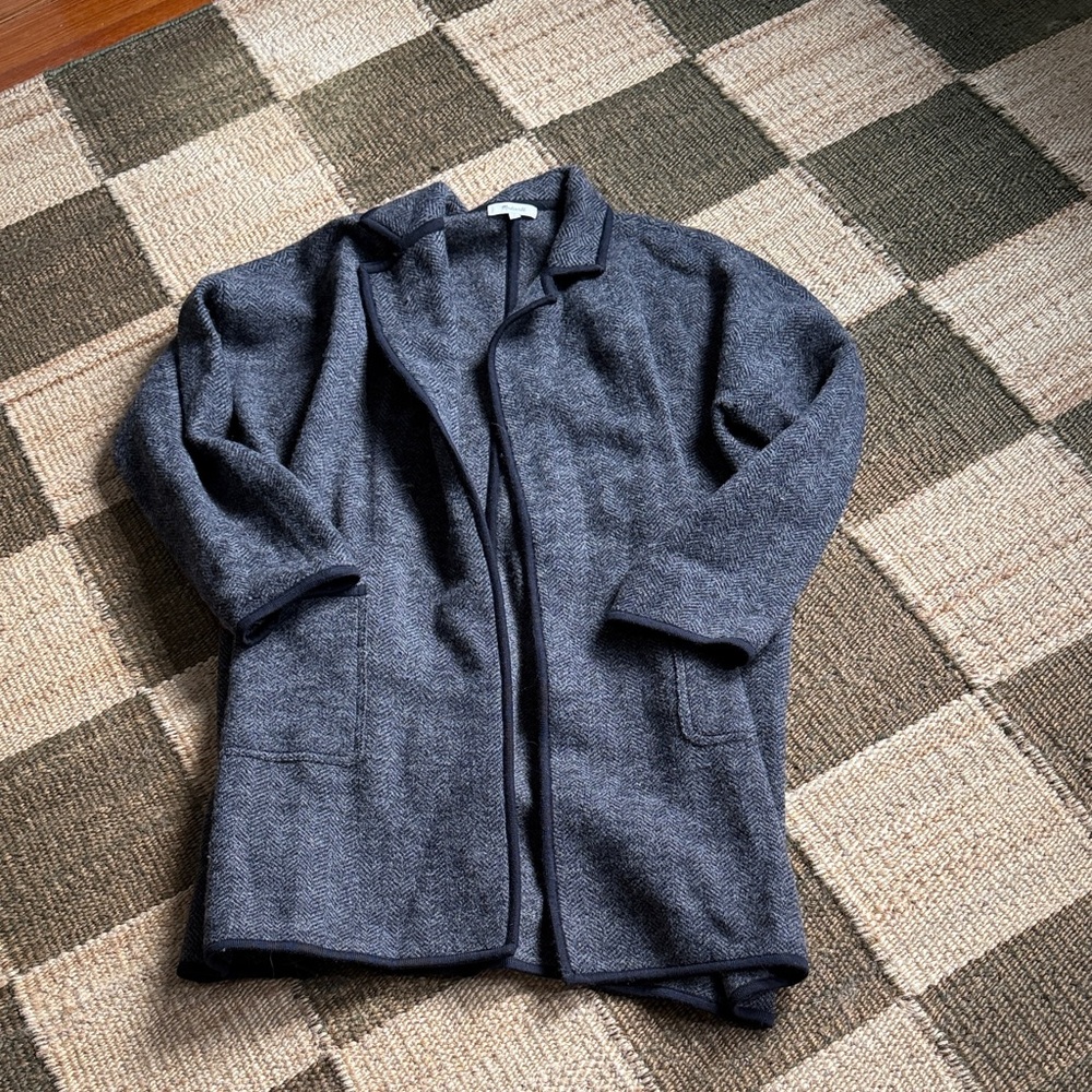 Madewell Women's Gray 100% Wool Coat